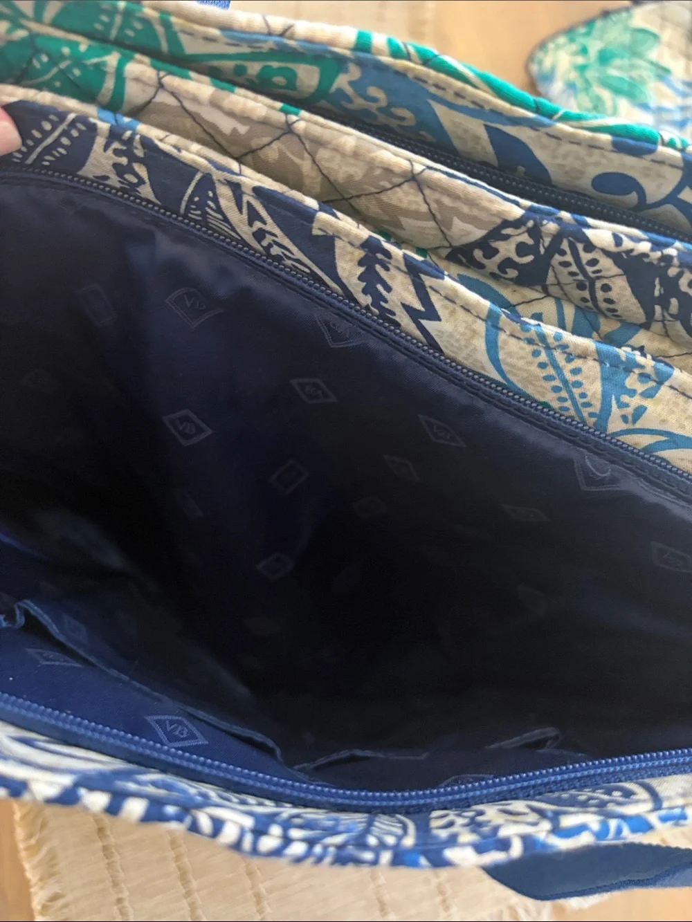 Vera Bradley set Quilted Floral Tote Bag in Blue & Teal